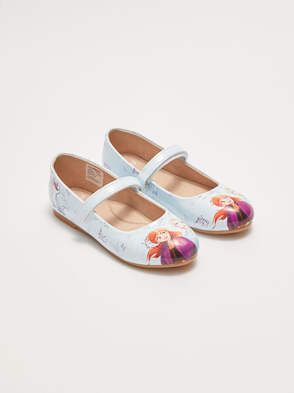 Mavi Frozen Lisanslı Cırt Cırtlı Kız Çocuk Babet