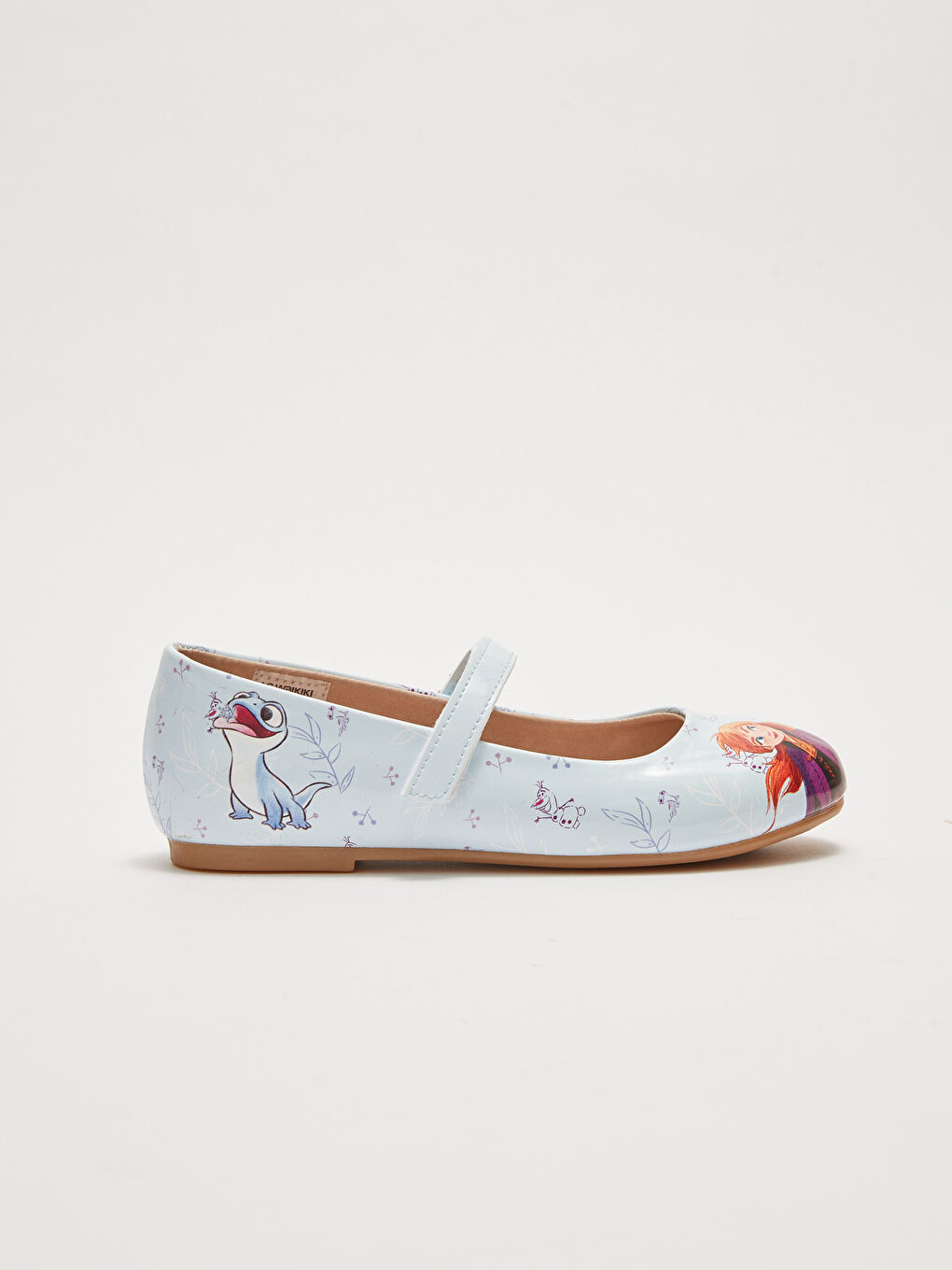 Mavi Frozen Lisanslı Cırt Cırtlı Kız Çocuk Babet-1