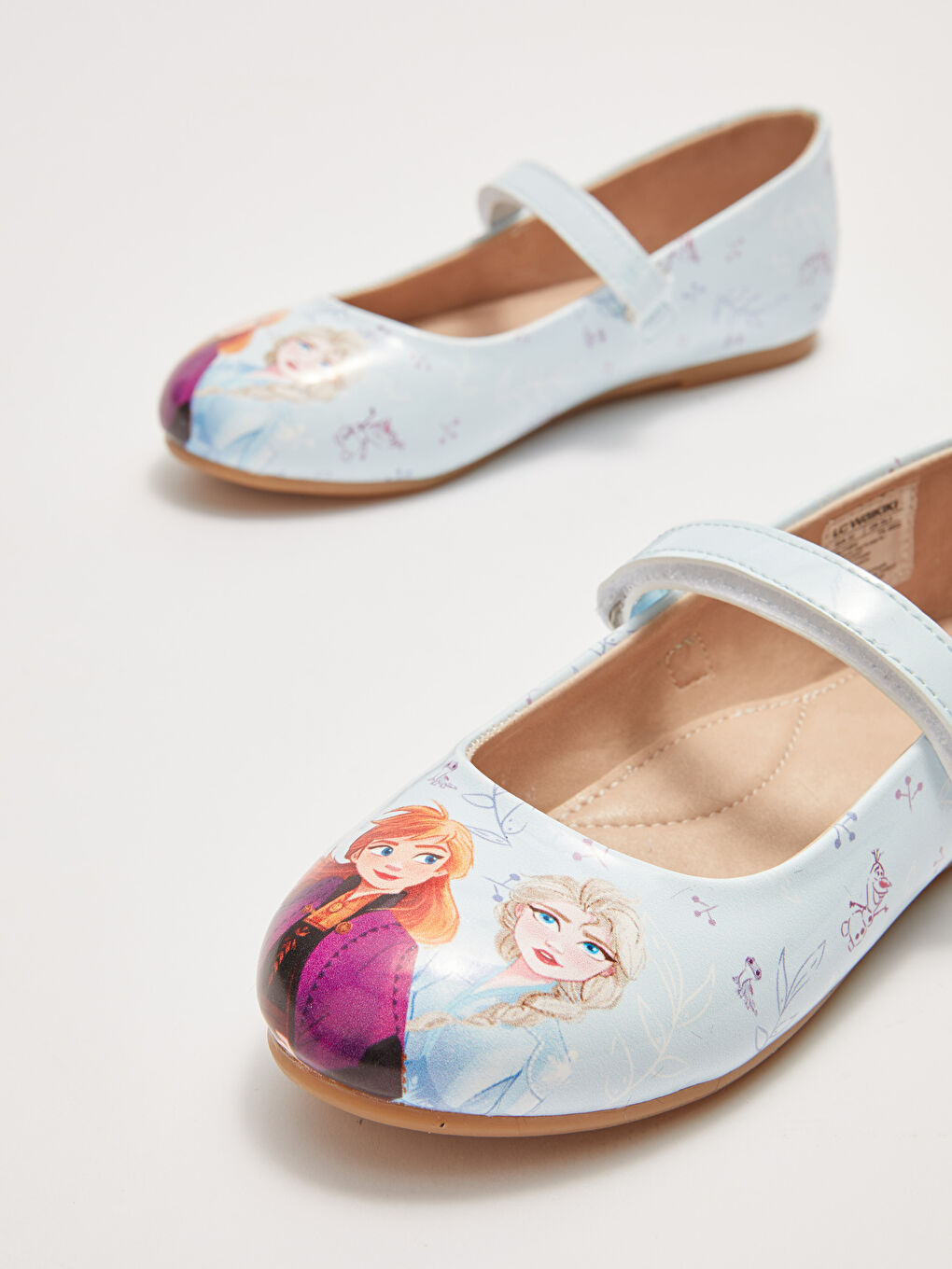 Mavi Frozen Lisanslı Cırt Cırtlı Kız Çocuk Babet-2