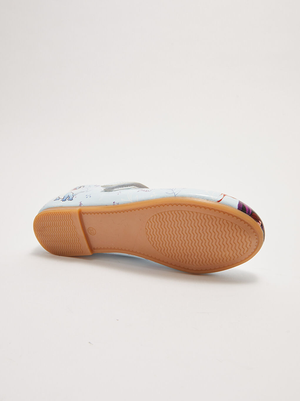 Mavi Frozen Lisanslı Cırt Cırtlı Kız Çocuk Babet-3