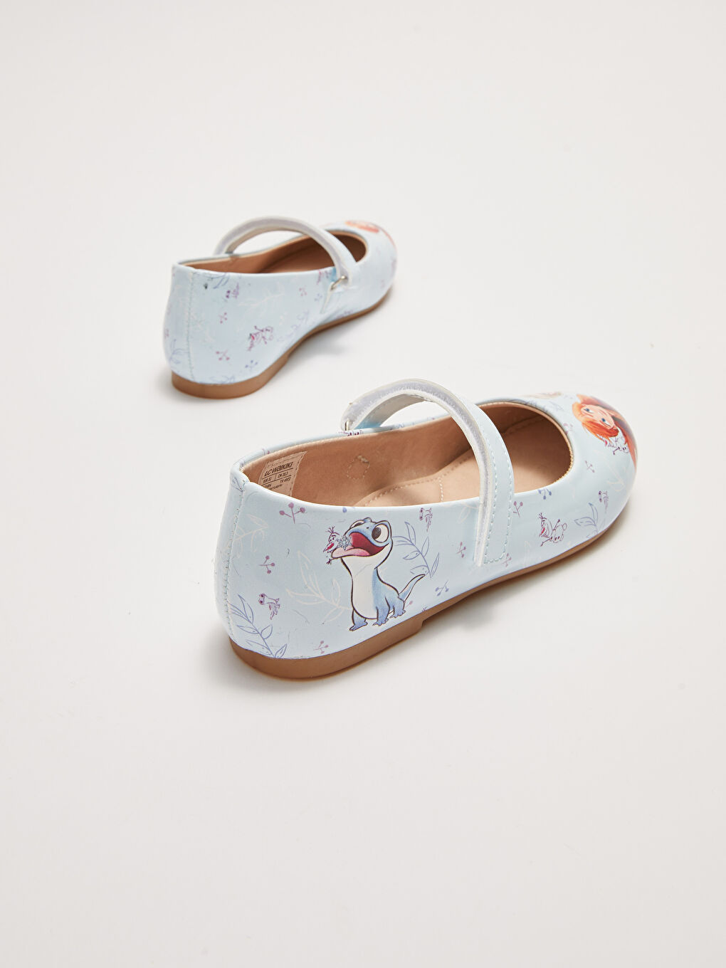 Mavi Frozen Lisanslı Cırt Cırtlı Kız Çocuk Babet-4