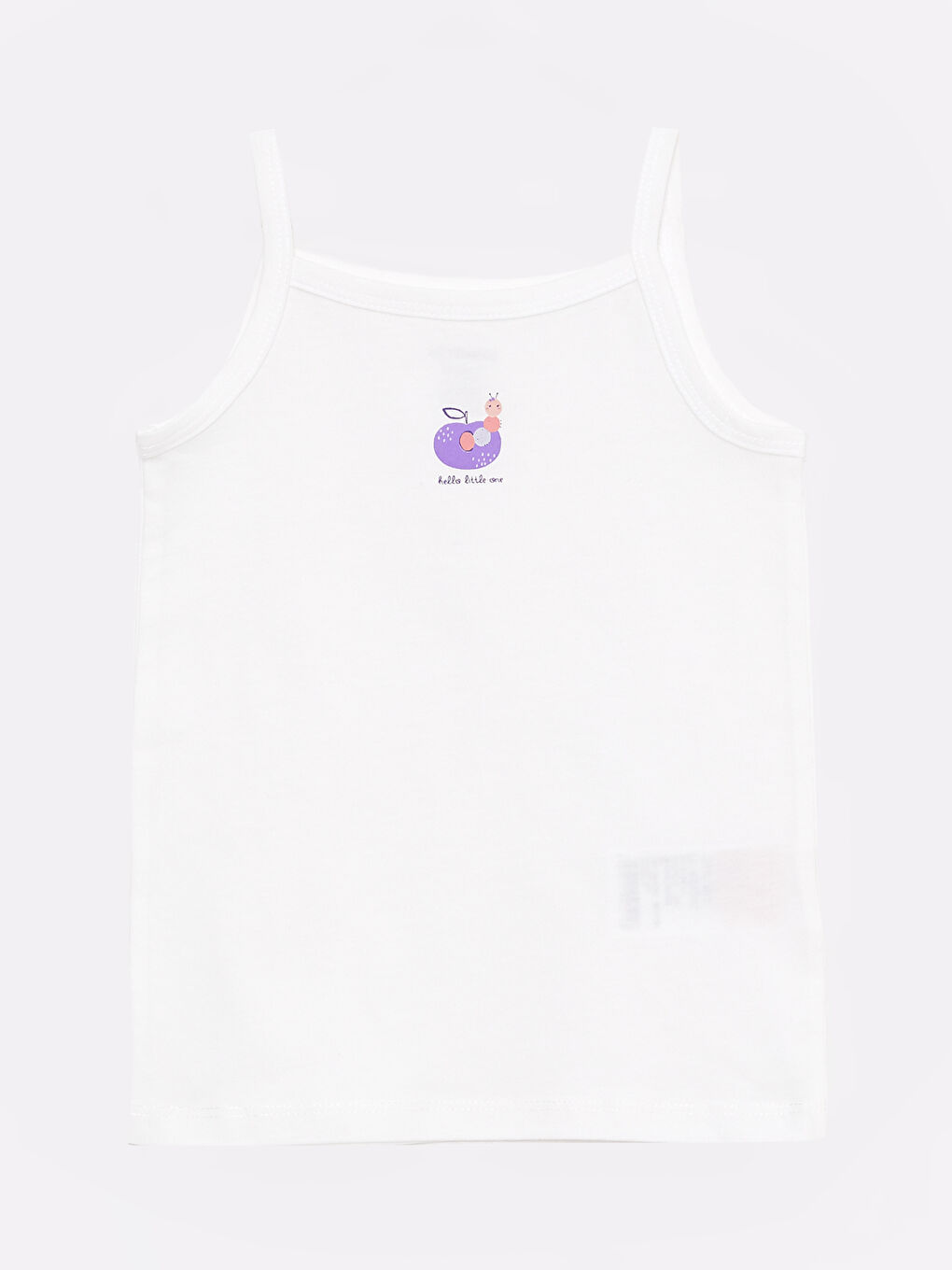 Ekru Kare Yaka Askılı Kız Bebek Atlet 3'lü-1