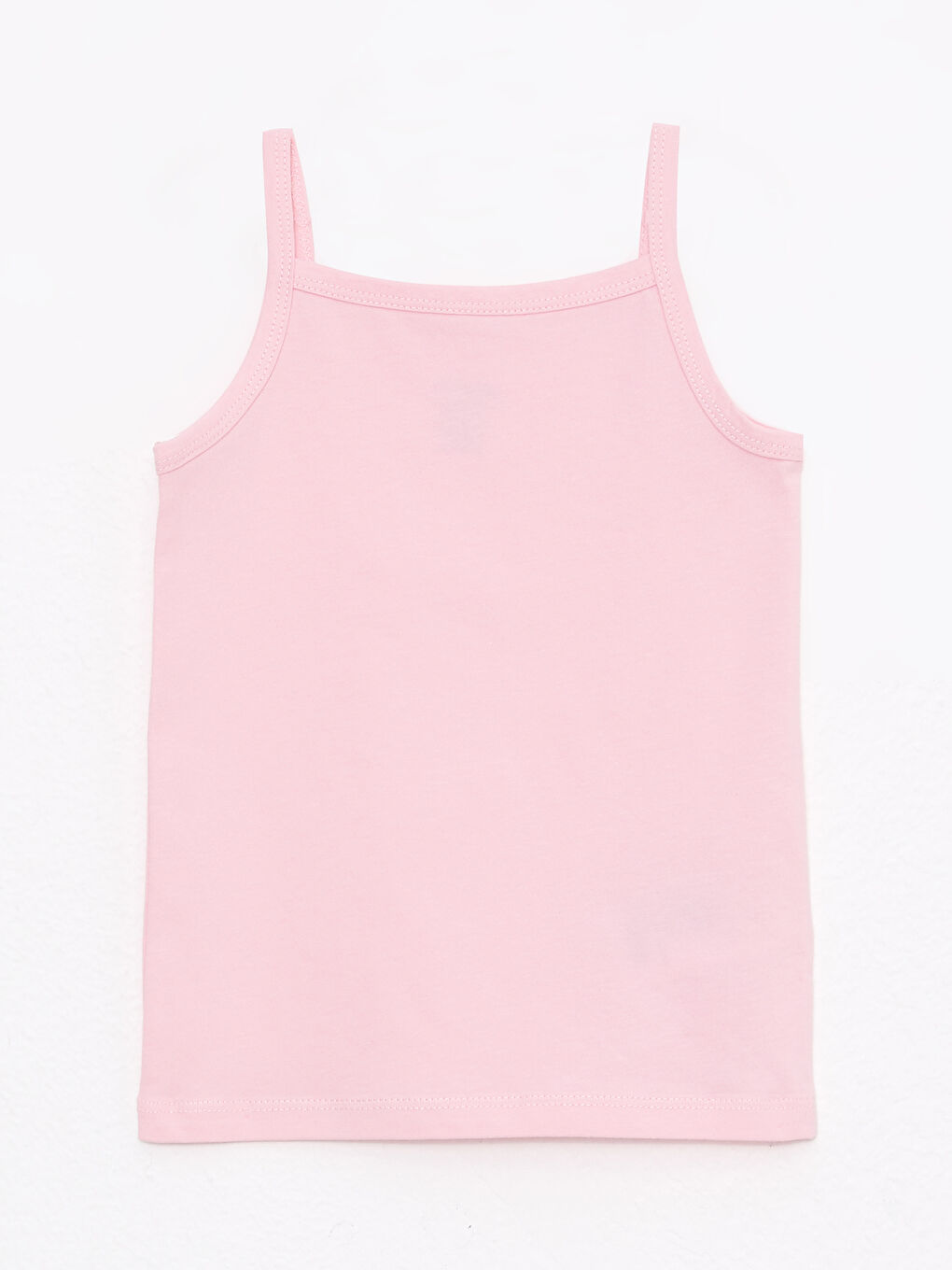 Ekru Kare Yaka Askılı Kız Bebek Atlet 3'lü-3