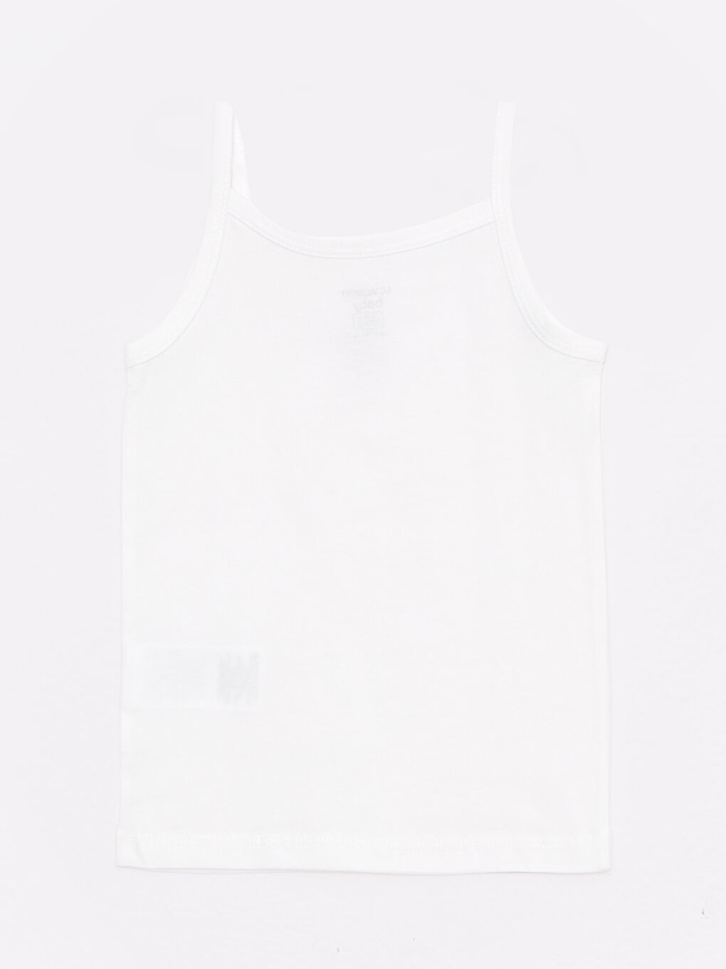 Ekru Kare Yaka Askılı Kız Bebek Atlet 3'lü-4