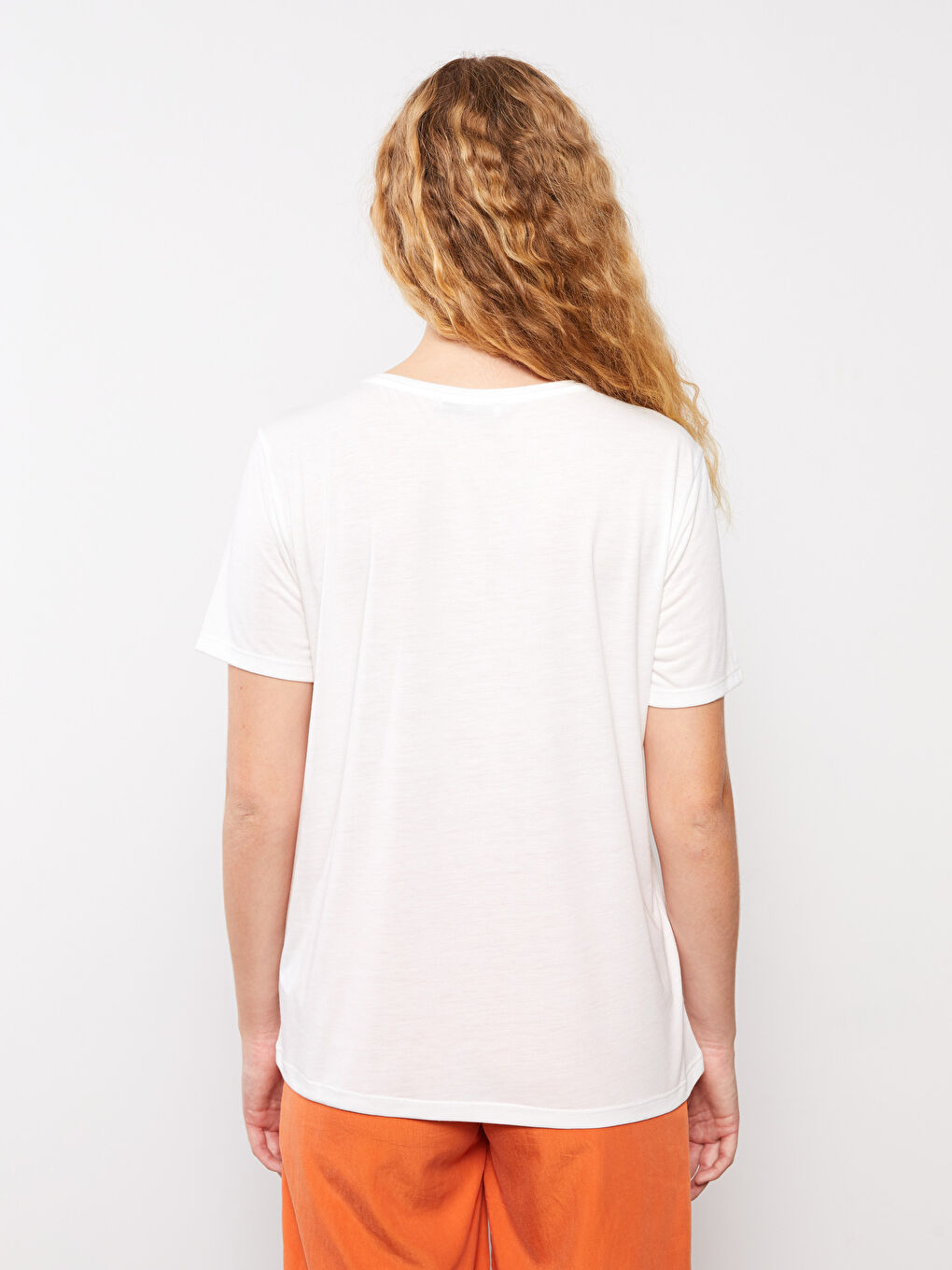 Crew Neck Printed Short Sleeve Women's T-Shirt-4