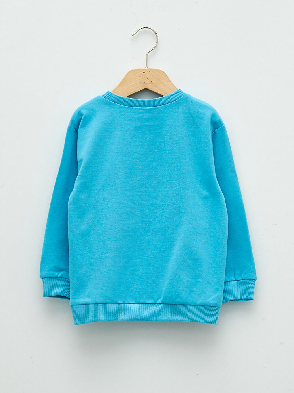 LCW baby Mavi Bisiklet Yaka Uzun Kollu Baskılı Erkek Bebek Sweatshirt - 1