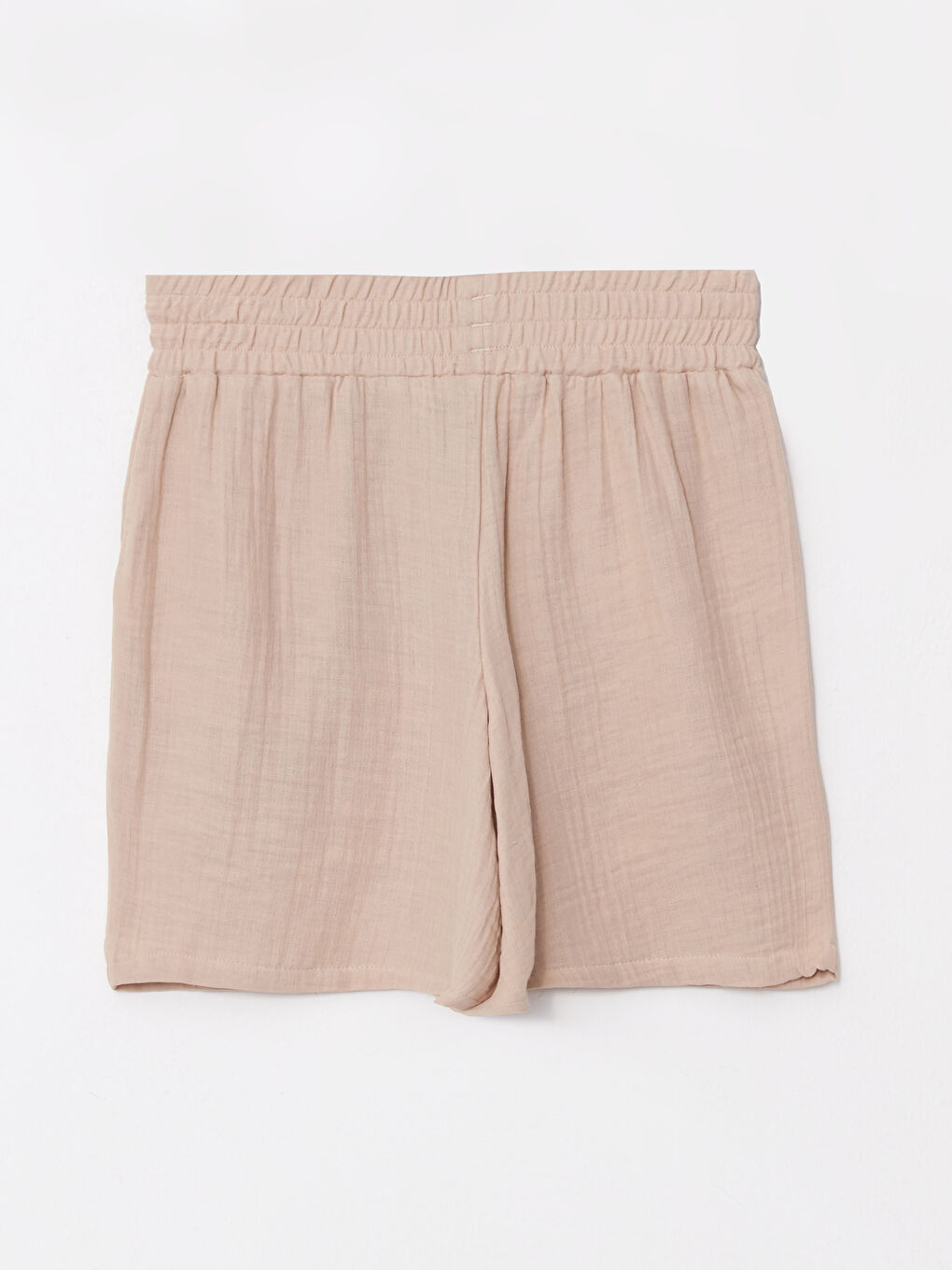 Әйелдерге арналған серпімді белдік түзу қалталы шолақ шалбар-1