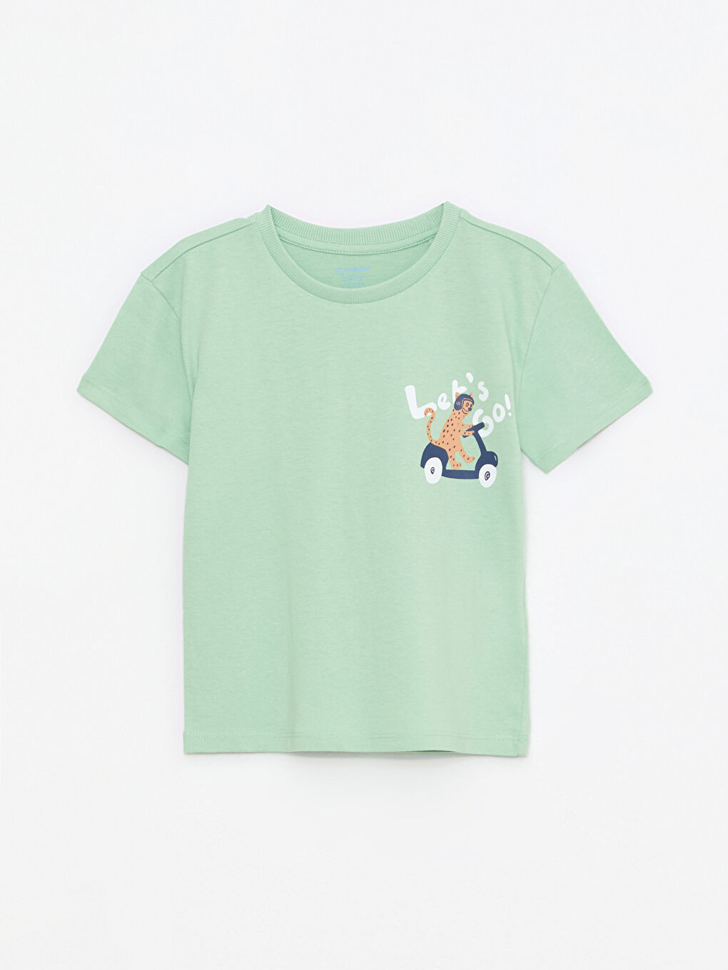 Crew Neck Short Sleeve Printed Cotton Baby Boy T-Shirt-4