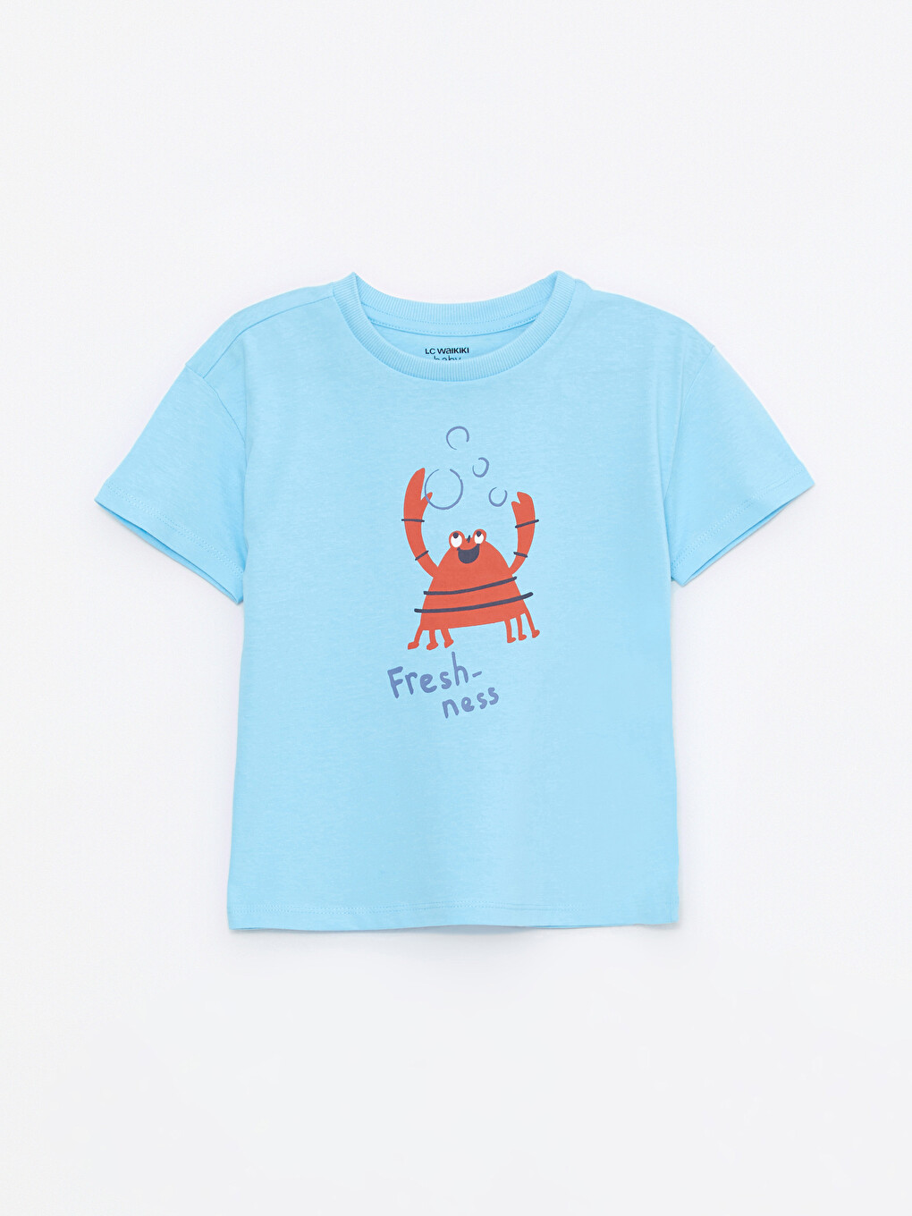 Crew Neck Short Sleeve Printed Cotton Baby Boy T-shirt