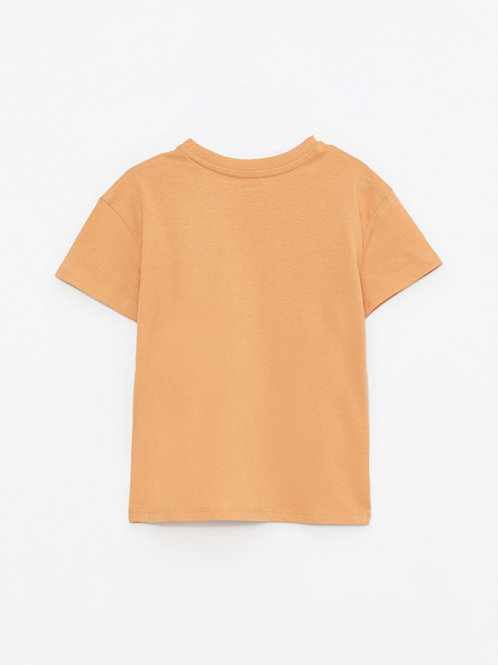 дөңгелек жағалы қысқа жең принтті мақтадан жасалған нәресте ұл футболка-1