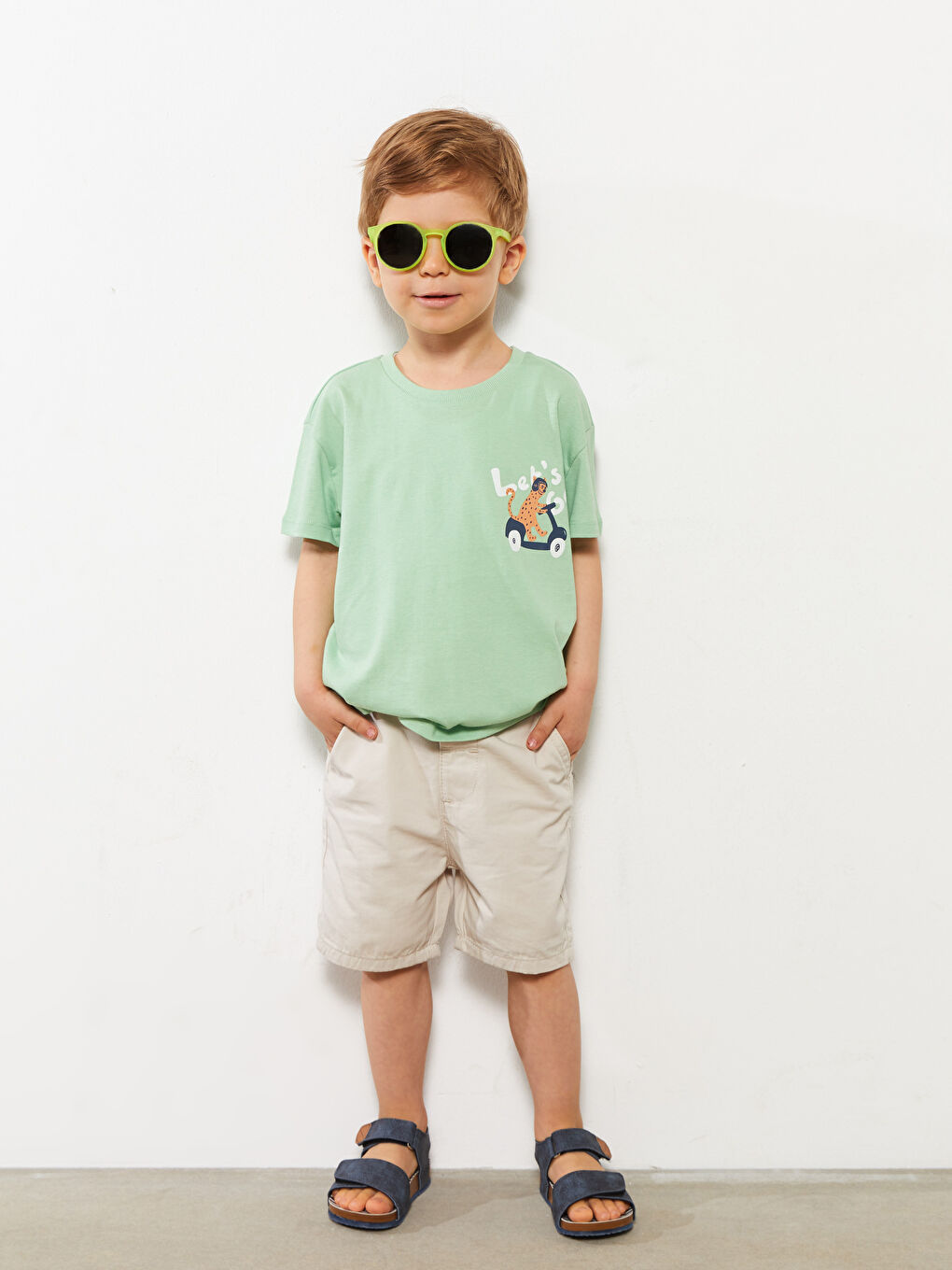 Crew Neck Short Sleeve Printed Cotton Baby Boy T-Shirt-2