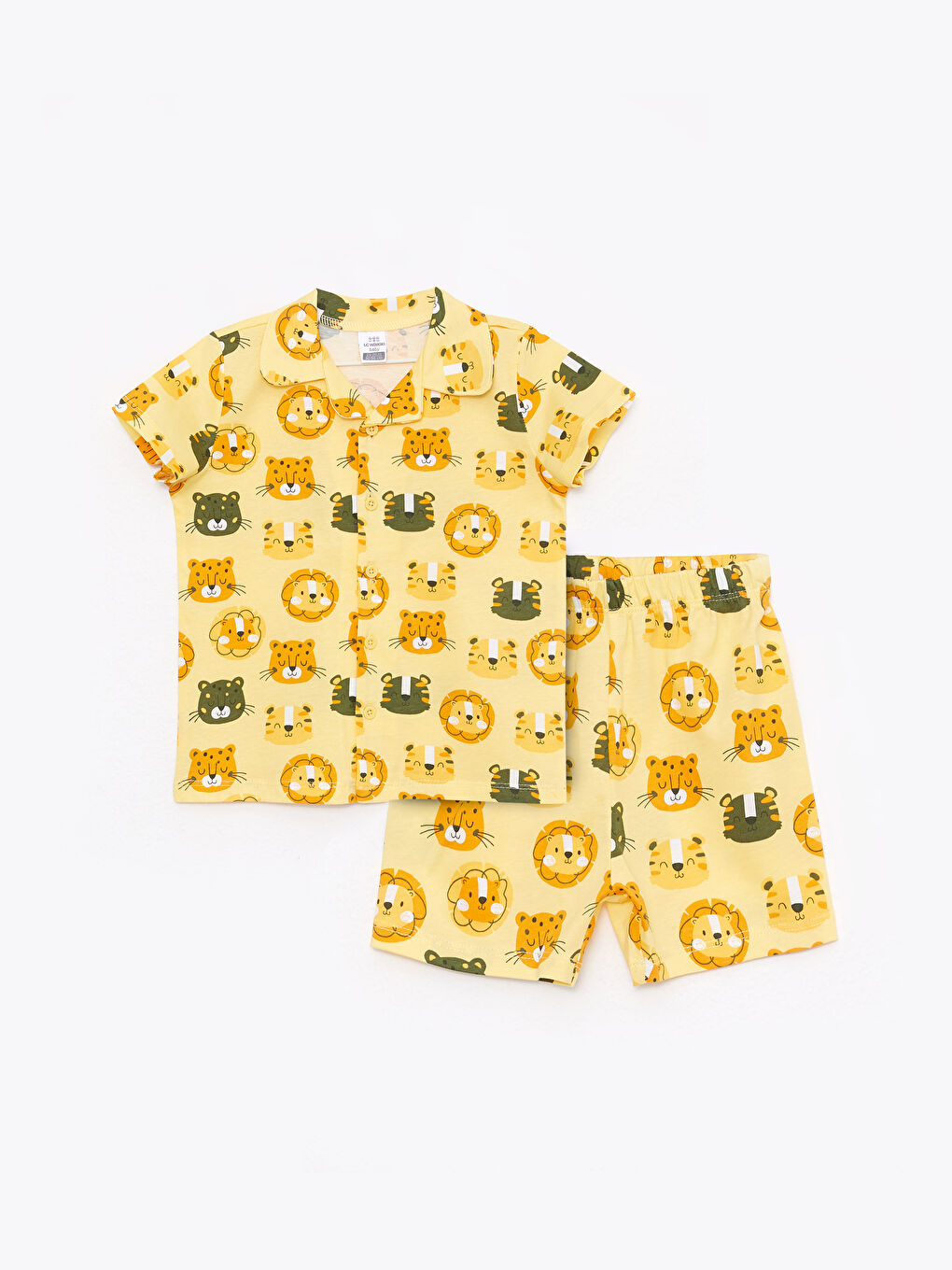 Polo Collar Short Sleeve Printed Baby Boy Pajamas Set 2-Pack