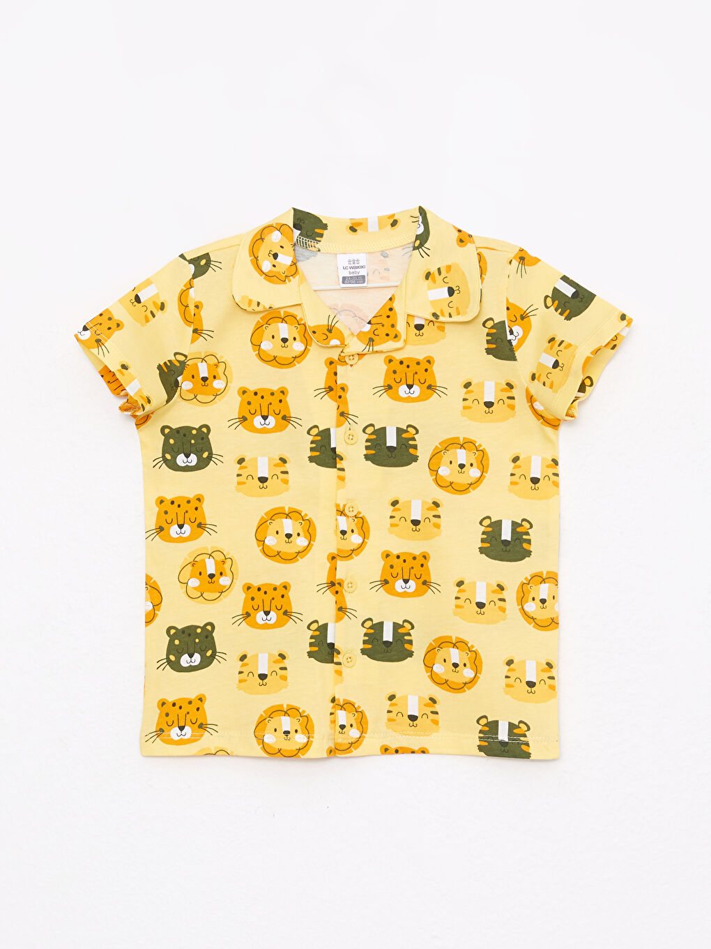 Polo Collar Short Sleeve Printed Baby Boy Pajamas Set 2-Pack-1