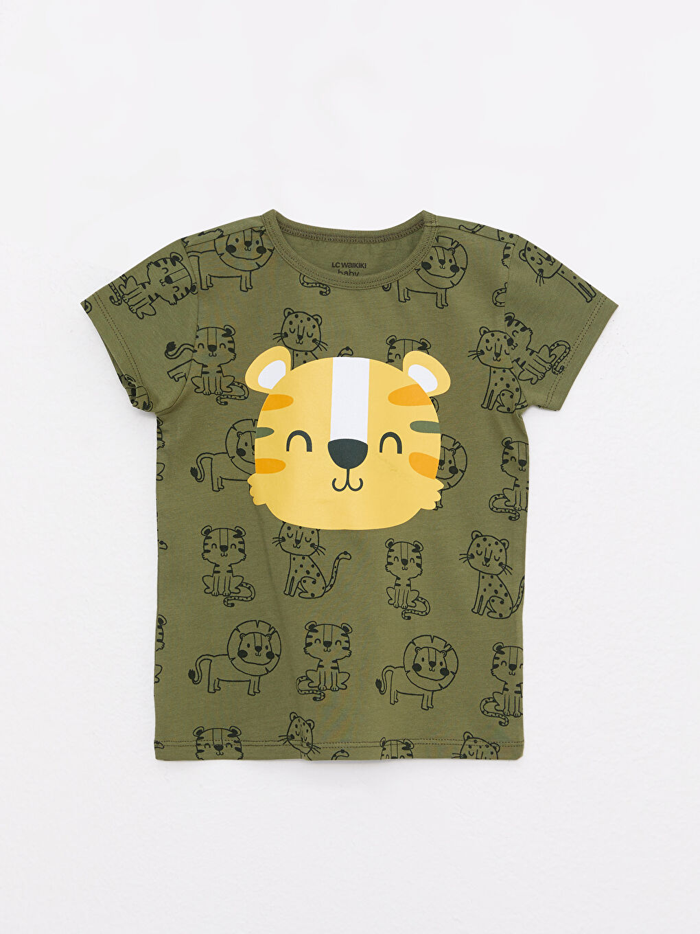 Crew Neck Short Sleeve Printed Cotton Baby Boy Pajamas Set-1