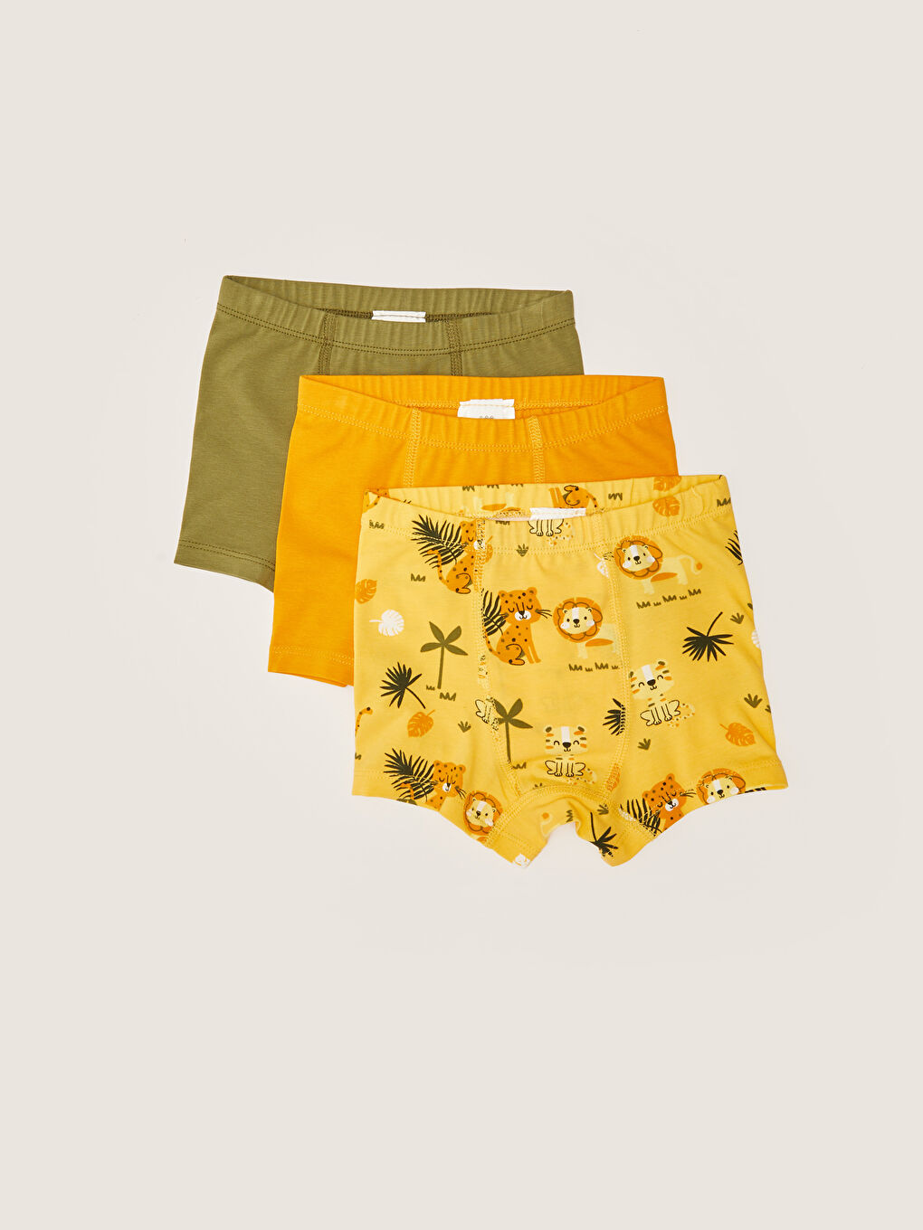 Elastic Waist Cotton Baby Boy Boxer 3 Pieces