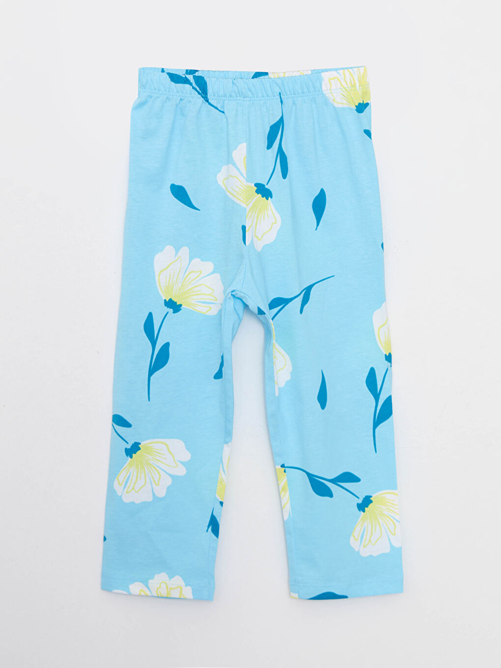 Polo Collar Long Sleeved Printed Cotton Baby Girl Pajamas Set-2