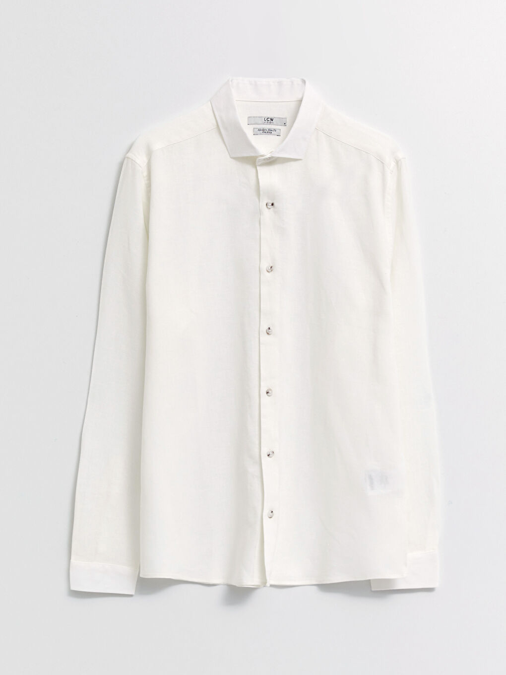 Beyaz Slim Fit Uzun Kollu Erkek Gömlek-5