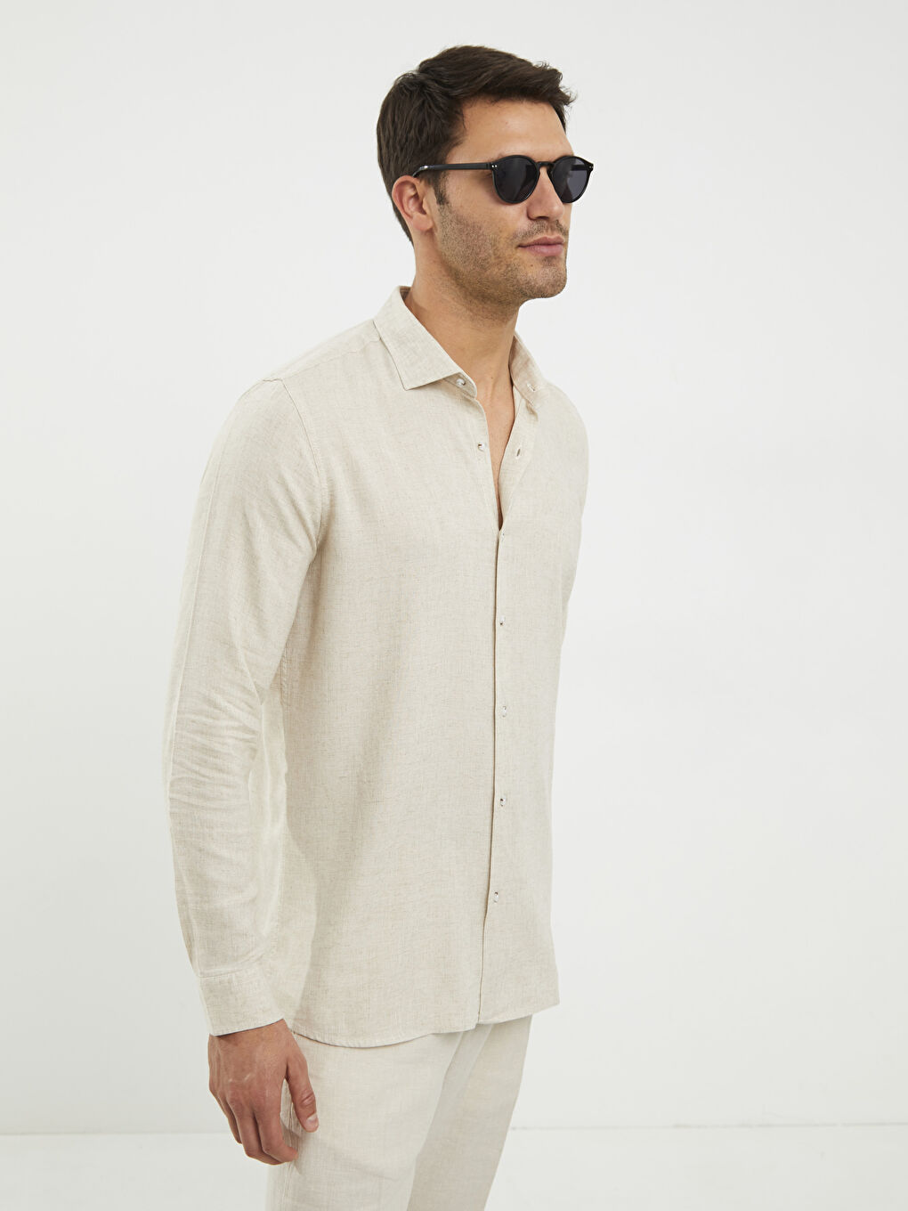 قميص كم طويل سليم فيت رجال-5