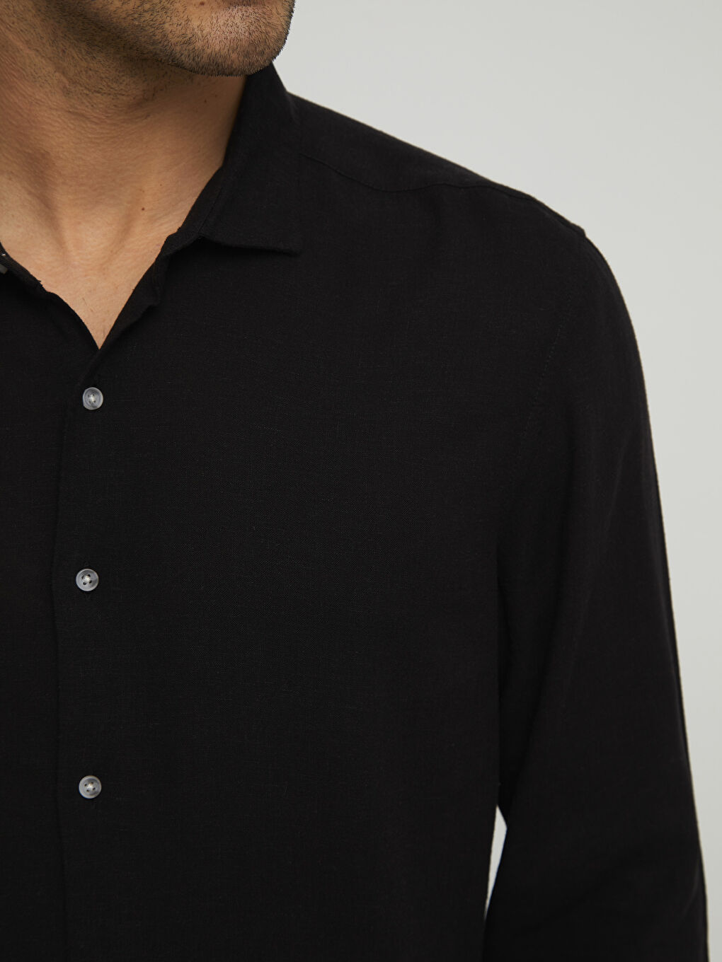 Chemise Pour Hommes Coupe Svelte À Manches Longues-3