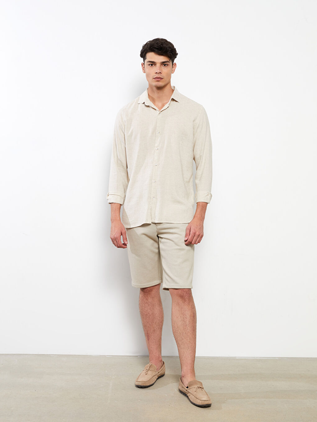 قميص كم طويل سليم فيت رجال