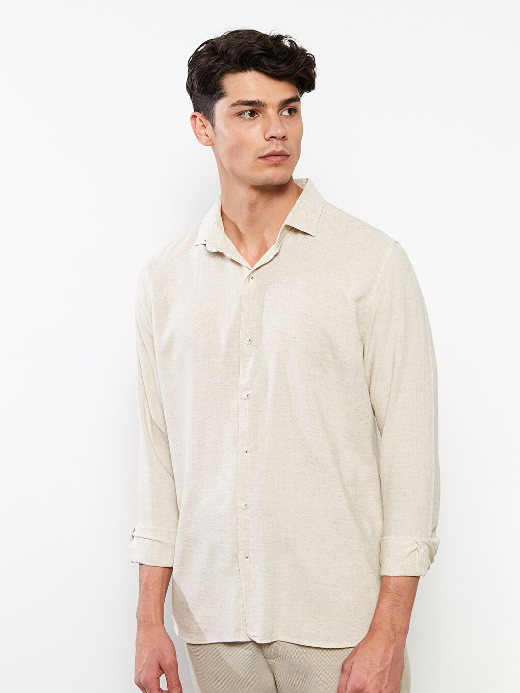 قميص كم طويل سليم فيت رجال-4