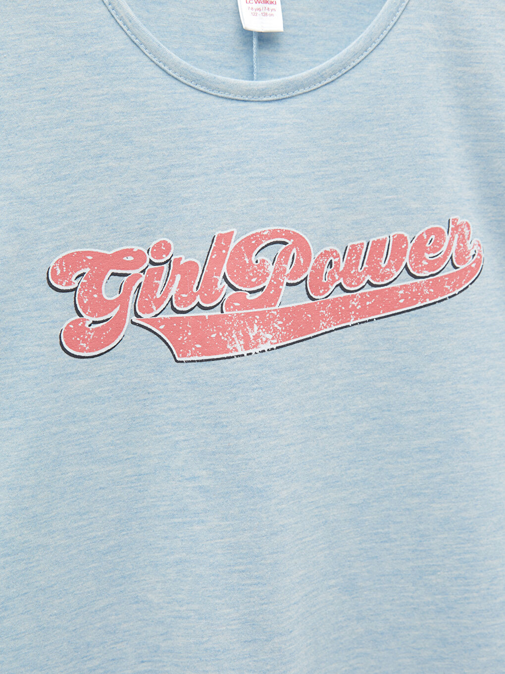 Mavi Bisiklet Yaka Baskılı Kısa Kollu Kız Çocuk Gecelik-2