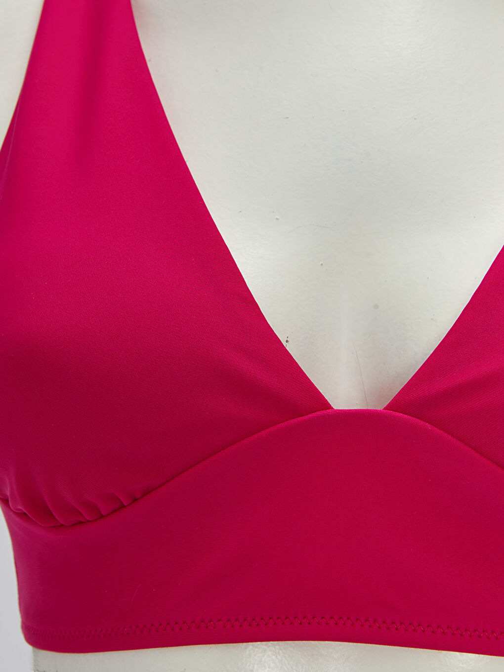 Fuşya Düz Dolgusuz Kadın Bikini Üst-2