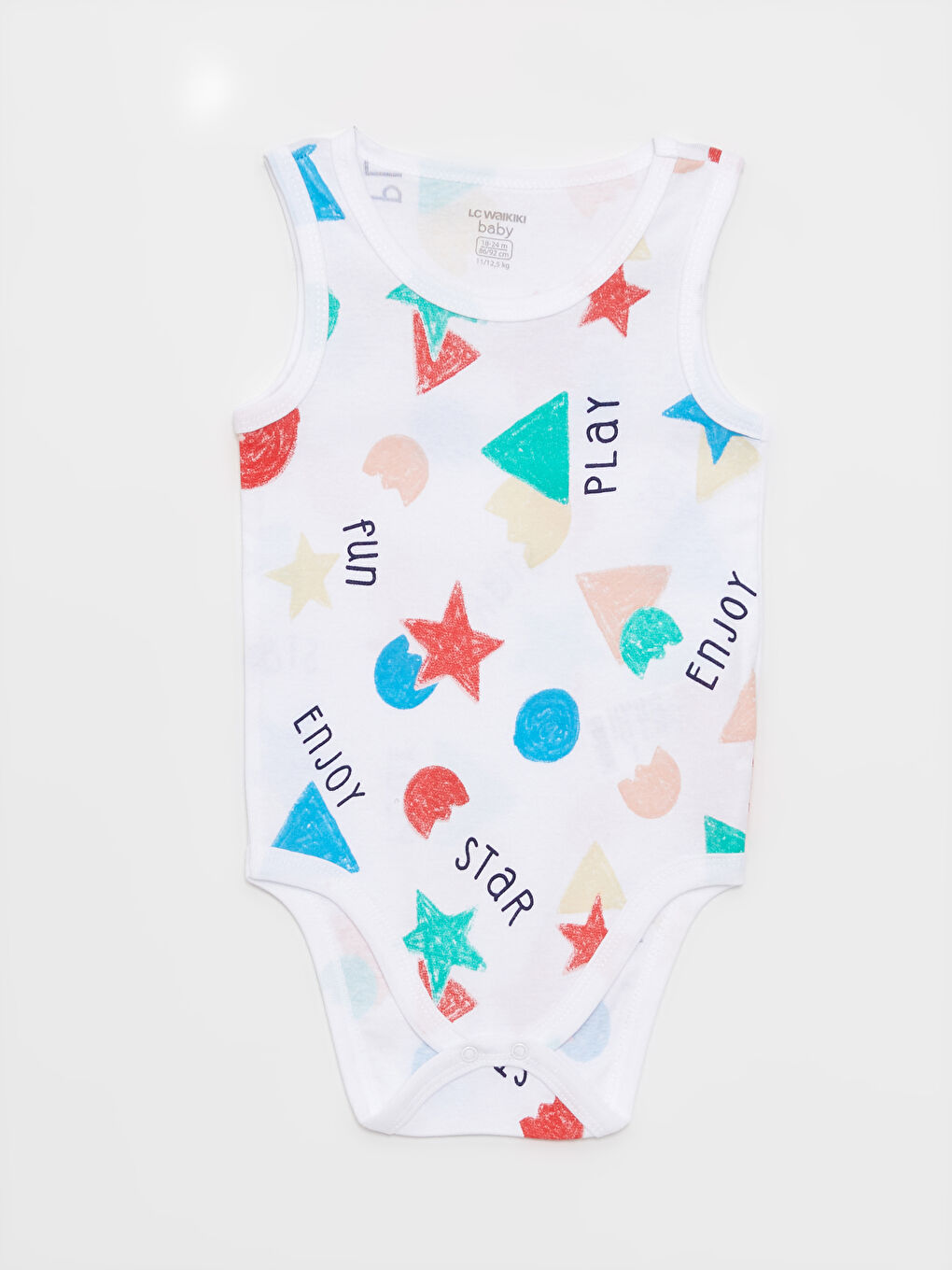 Body Bébé Garçon Imprimé en Coton à Col Rond avec Fermeture à Pression Lot de 2-2