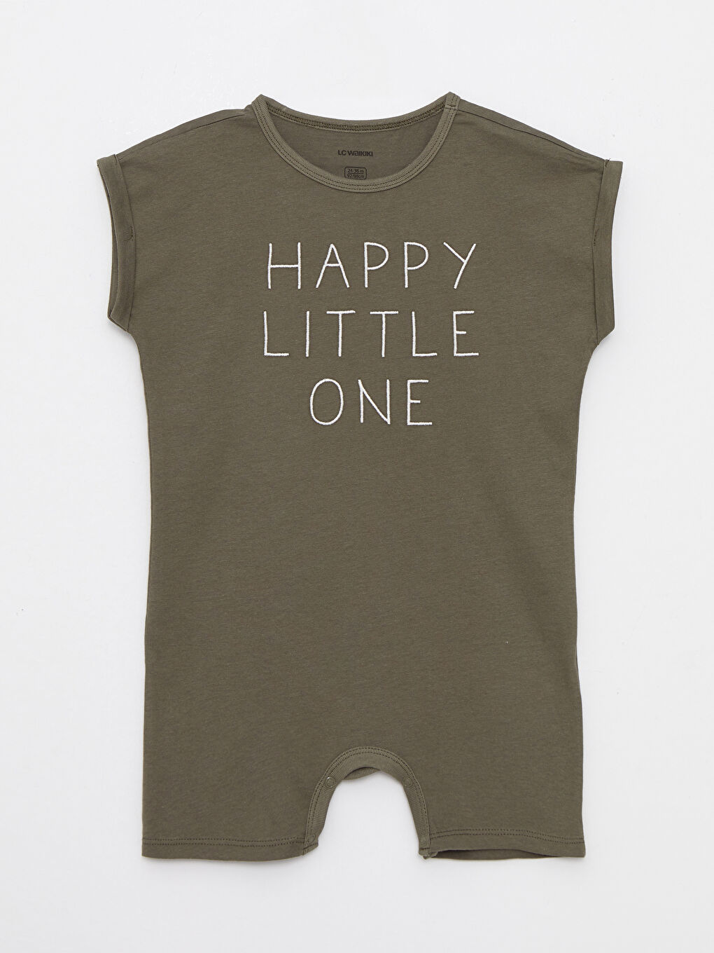 Crew Neck Printed Cotton Baby Boys' Jumpsuit