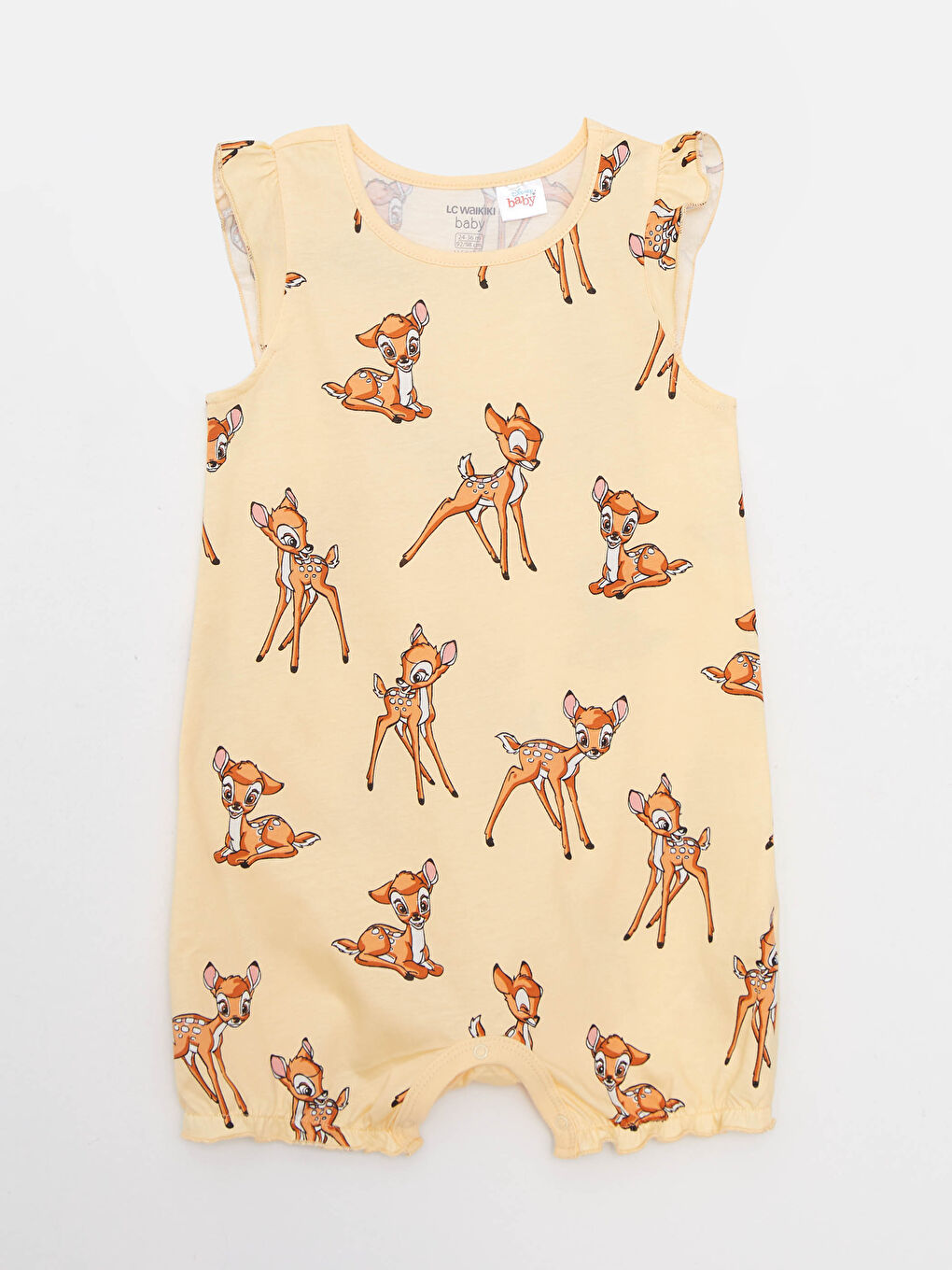 Crew Neck Bambi Printed Cotton Baby Girl Rompers 2 Pack-2