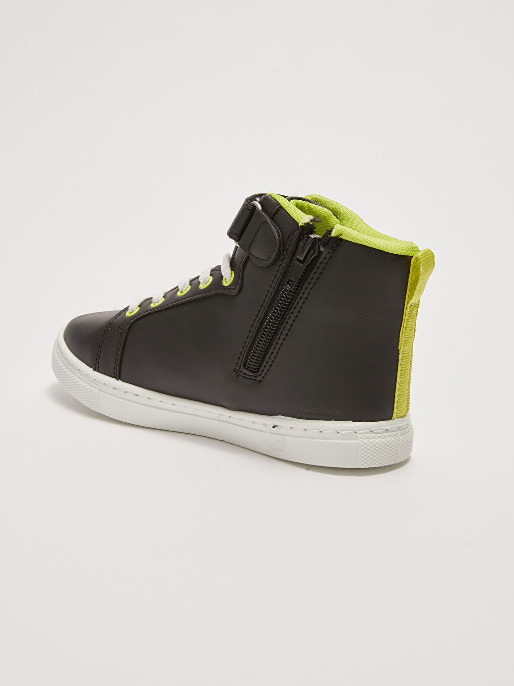 Siyah Baskılı Bağcık ve Cırt Cırtlı Erkek Çocuk Spor Ayakkabı-10