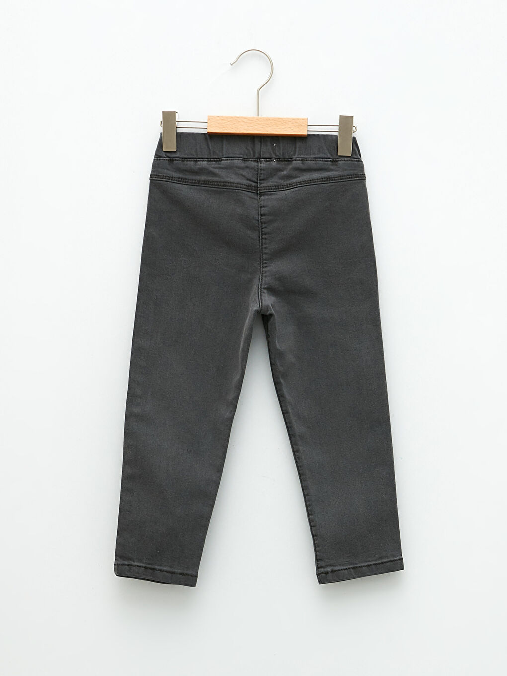 LCW baby Gri Beli Lastikli Basic Kız Bebek Jean Pantolon - 4