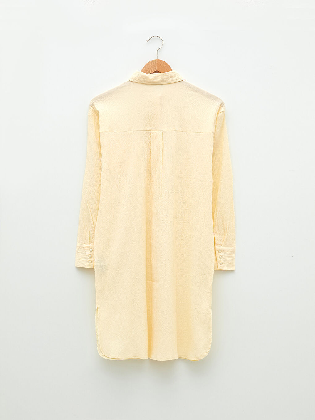 Plain Long Sleeve Poplin Maternity Shirt Tunic-7