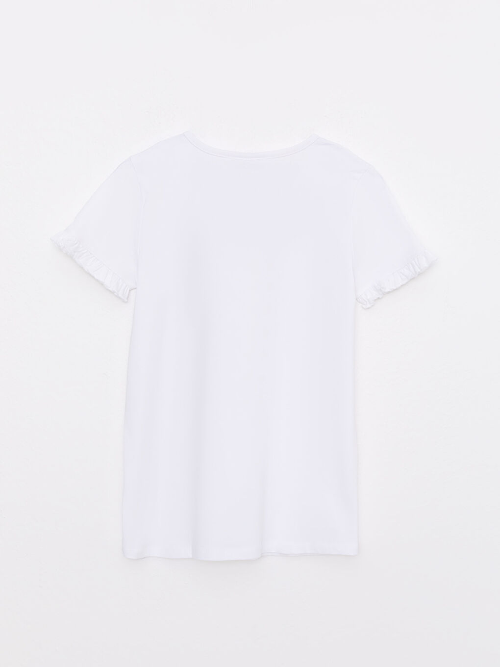 Crew Neck Printed Short Sleeve Girls' Blouse and Leggings-2