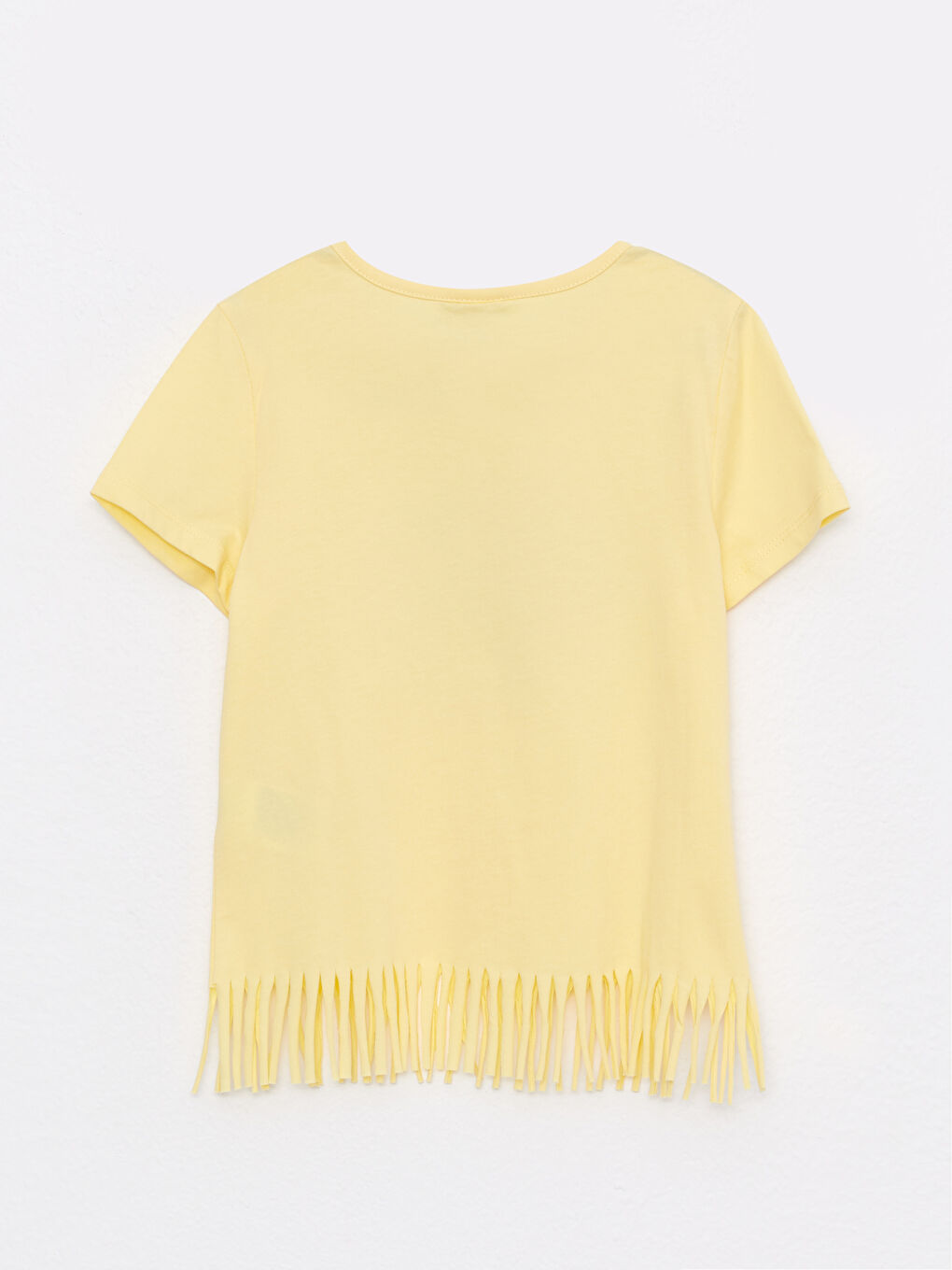 LCW Kids Crew Neck Printed Short Sleeve Girls' T-Shirt and Tights -S2BM25Z4-FTH
