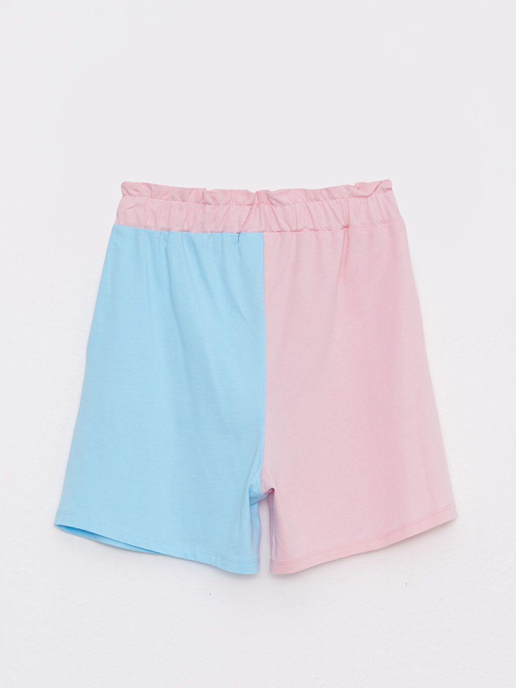 Crew Neck Printed Short Sleeve Girl's 2-Piece T-Shirt and Shorts-5