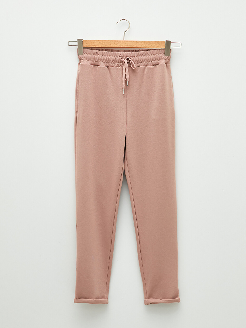 Women's Elastic Waist Straight Sweatpants-5