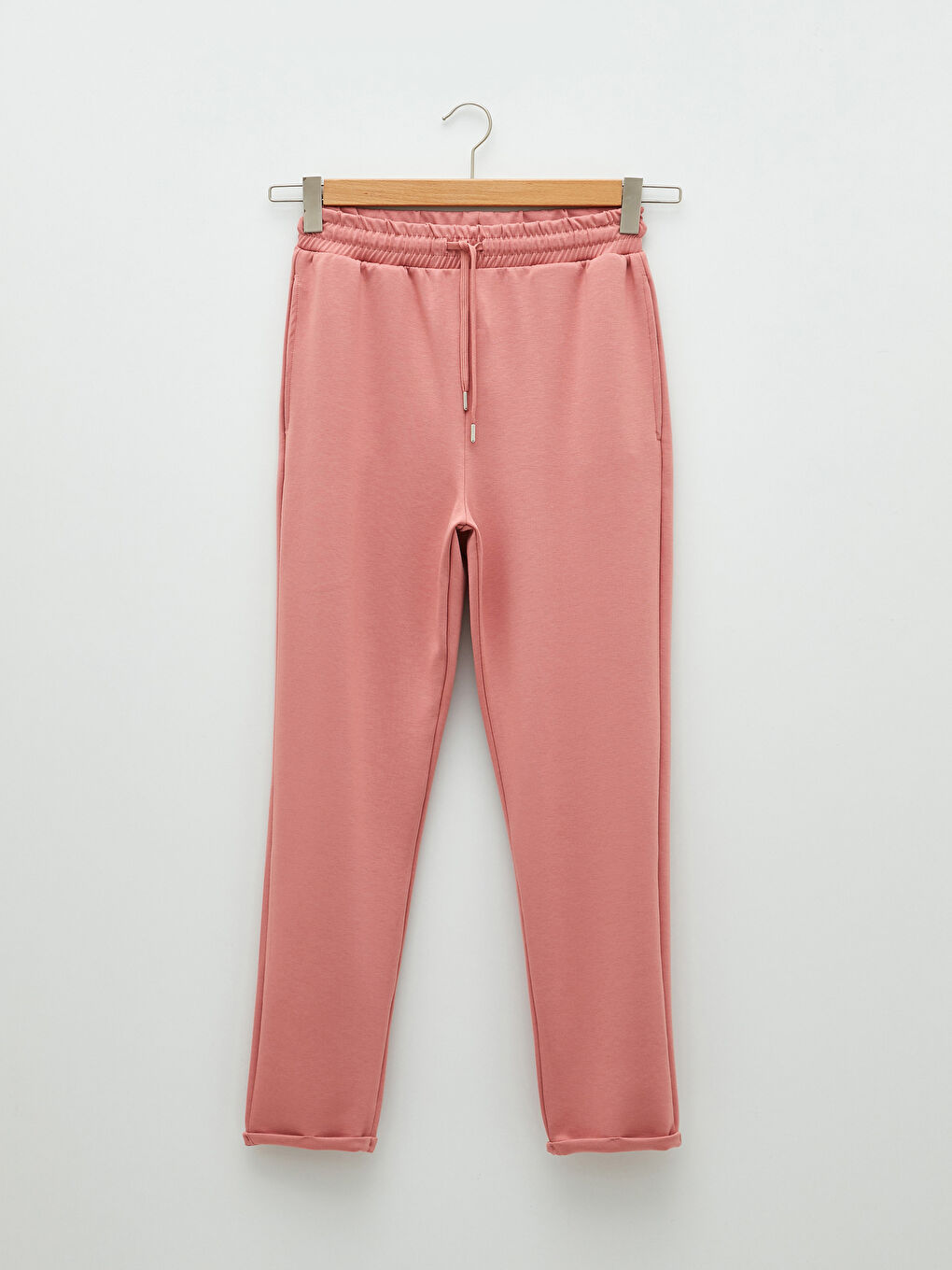 Women's Elasticated Waist Plain Sweatpants-5