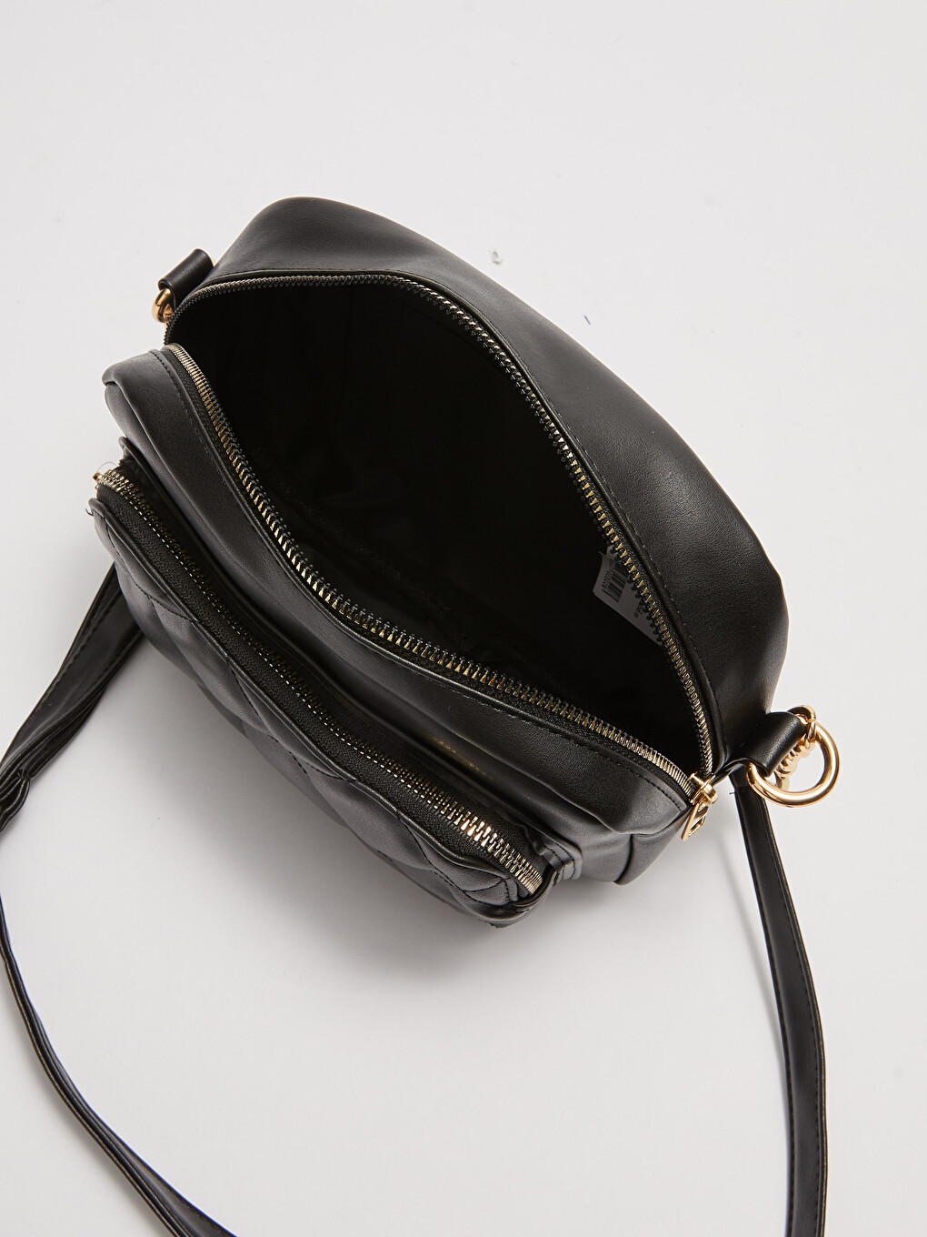 Leather Look Quilted Detailed Womens Crossbody Bag-4
