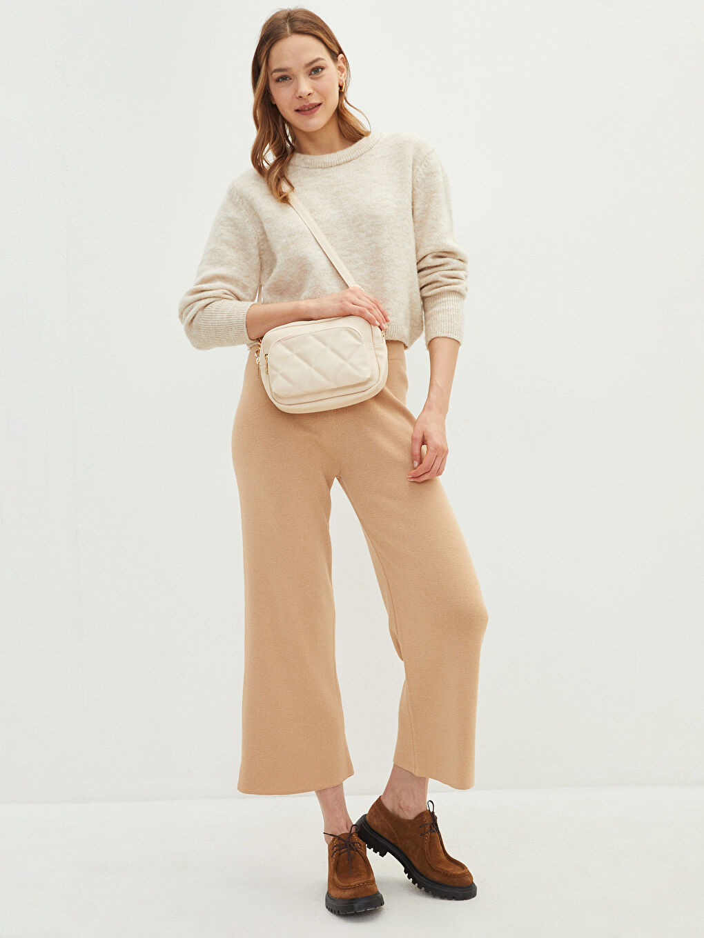 Deri Görünümlü Kapitone Detaylı Kadın Çapraz Çanta-3