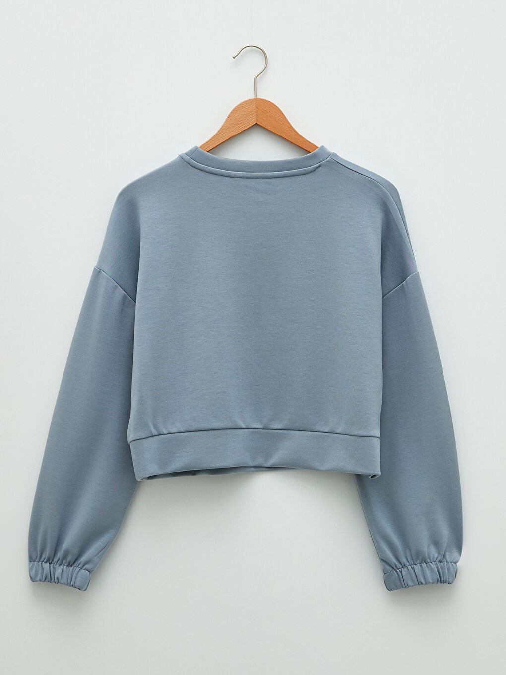 Mavi Bisiklet Yaka Düz Uzun Kollu Kadın Sweatshirt-6