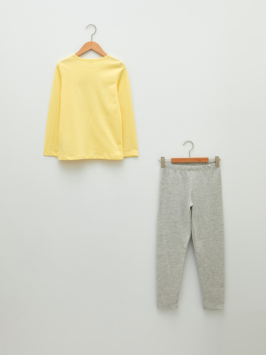 Crew Neck Printed Long Sleeve Girls' Pyjama Set-1
