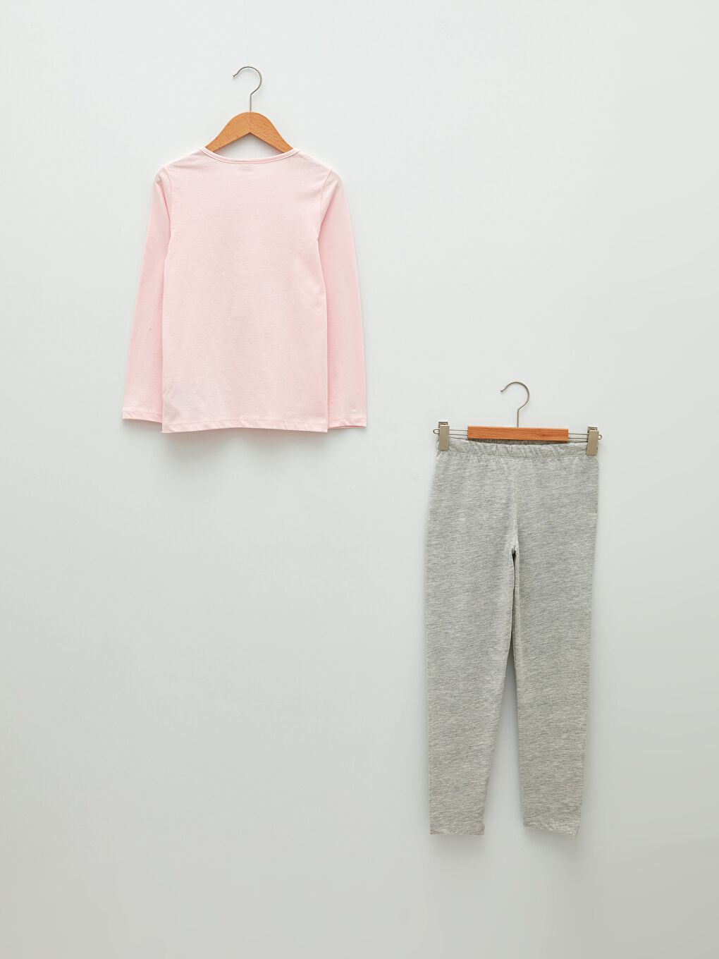 Crew Neck Printed Long Sleeve Girls' Pyjama Set-1