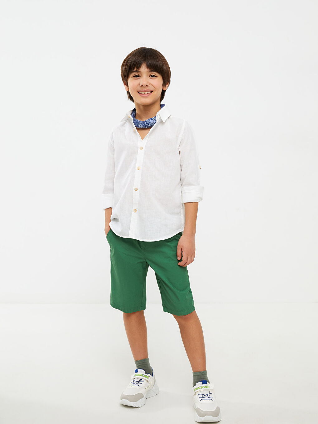 Basic Long Sleeve Boys' Shirt-1