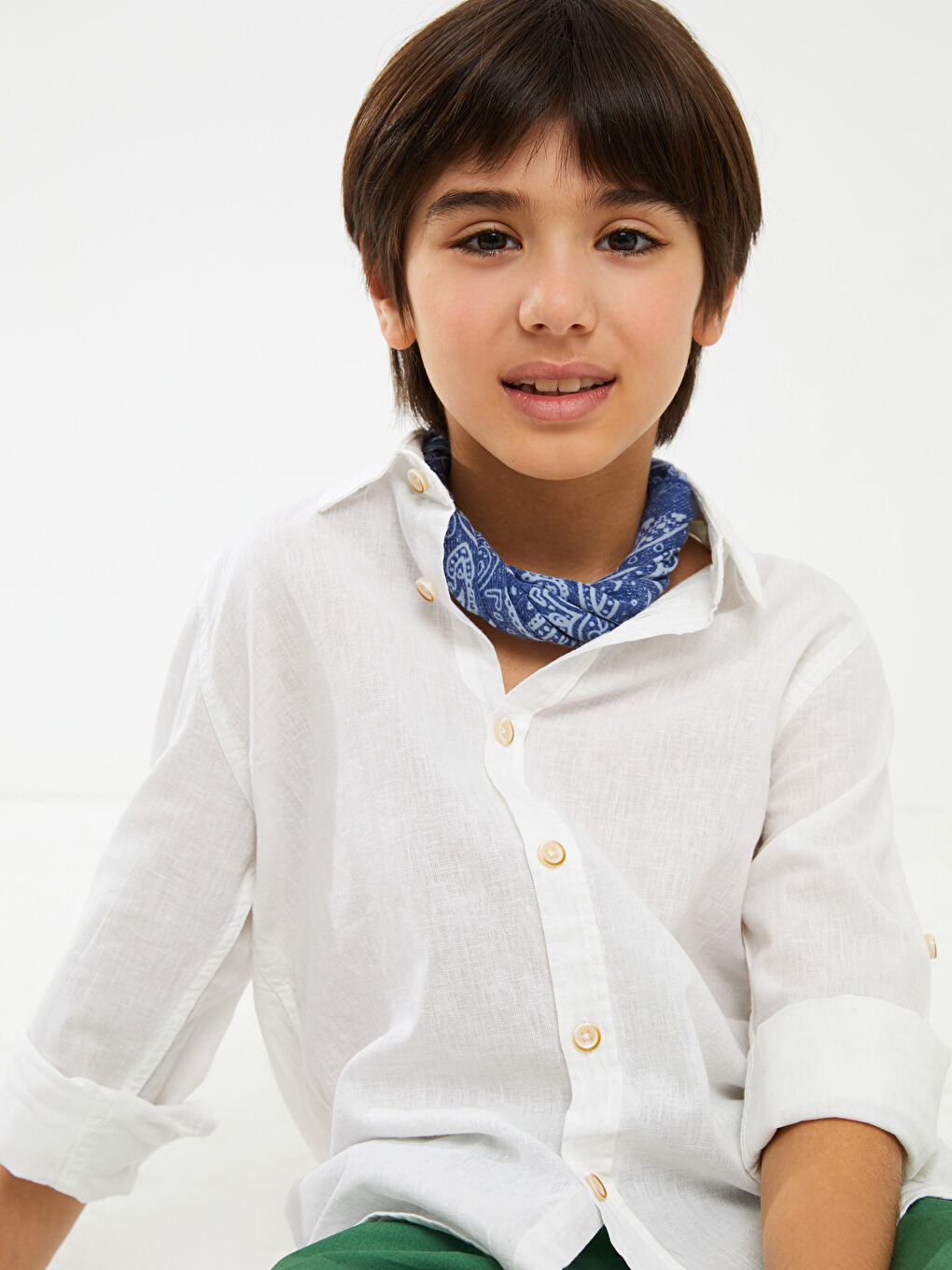 Basic Long Sleeve Boys' Shirt-2