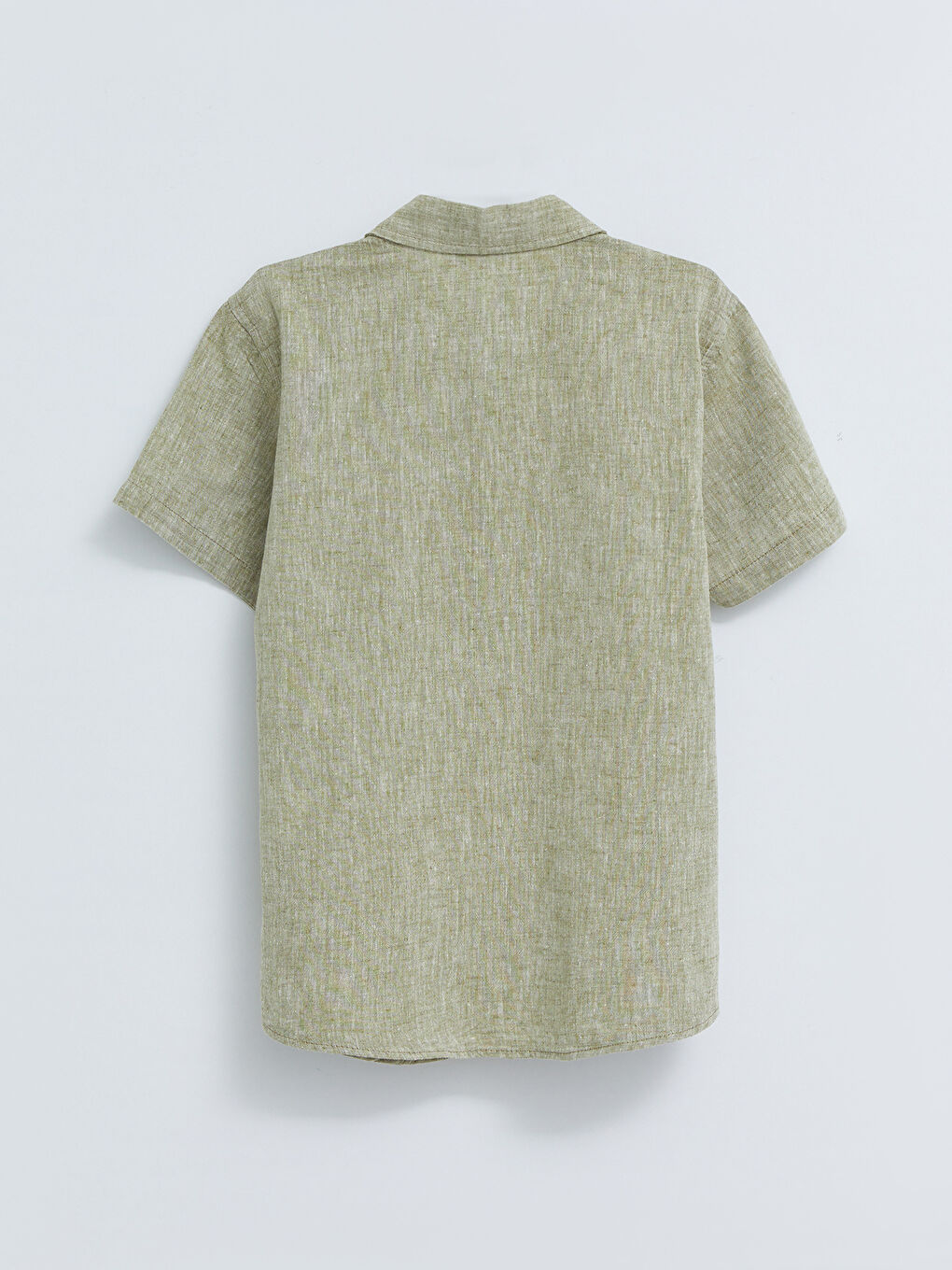 Basic Short Sleeve Poplin Boy Shirt-1