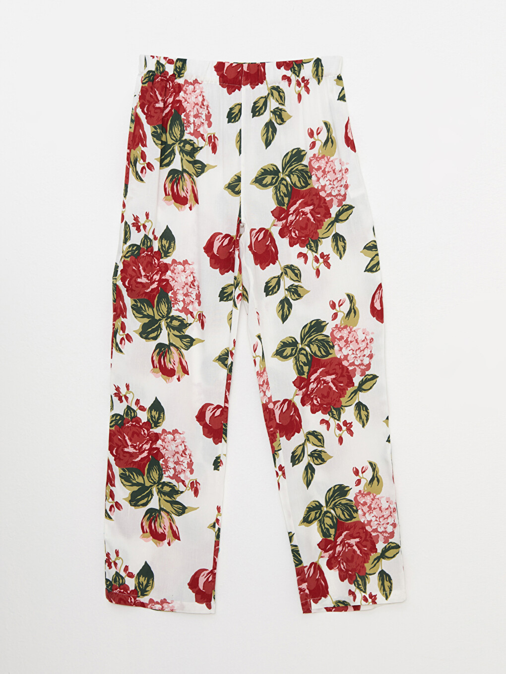 Crew Neck Floral Short Sleeve Viscose Women's Pyjamas Set-7