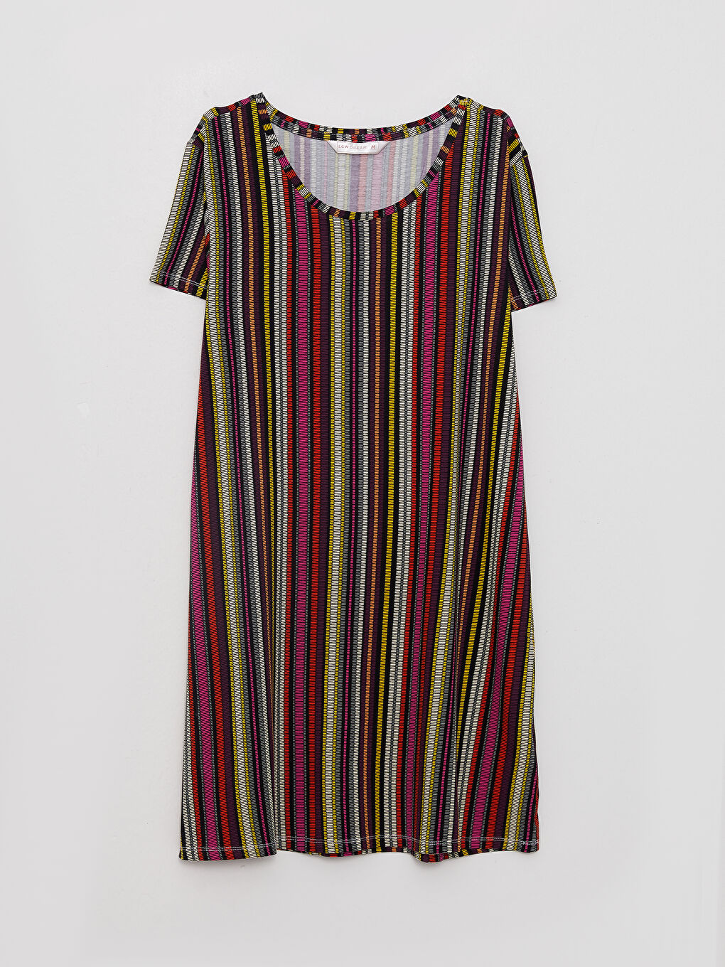 Crew Neck Striped Short Sleeve Women's Nightdress-4