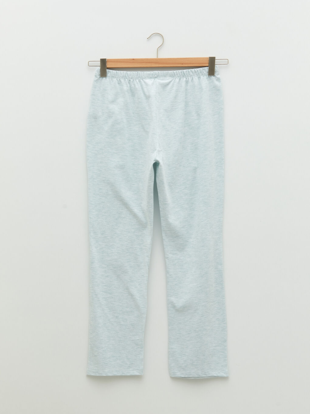 طقم بيجامة كم طويل سادة بياقة دائرية للسيدات-8