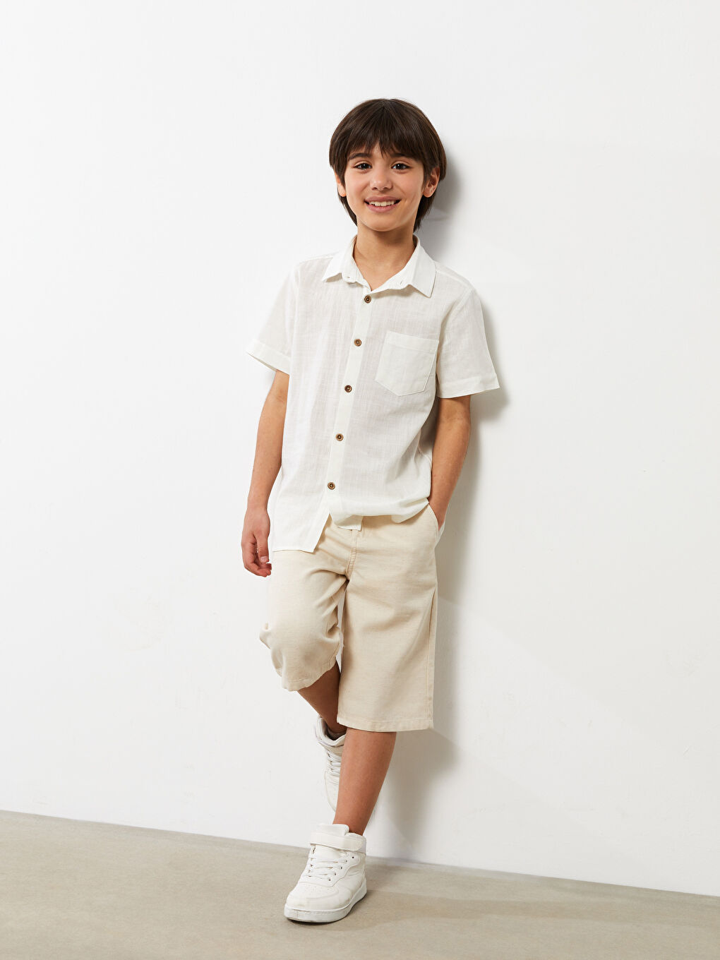 LCW Kids Ekru Basic Erkek Çocuk Roller - 3